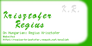 krisztofer regius business card